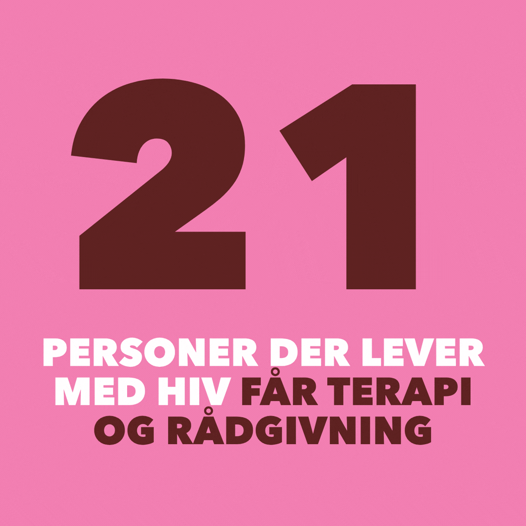 30 mennesker der lever med hiv får terapi og rådgivning